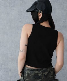 WEGO サイドレースアップグラフィックタンク