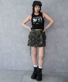 WEGO サイドレースアップグラフィックタンク