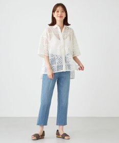 SHARE PARK LADIES センタープレスストレートデニム