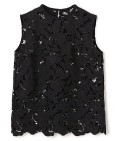 BEIGE， CITRINE / エンブロイダリーレースノースリーブブラウス