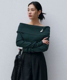 ICB L 【洗える】VIS/PEスムース オフショルダーニット