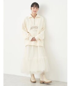 earth music&ecology ハーフジップロゴチュニック