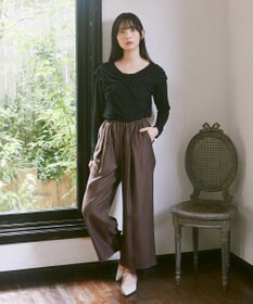 earth music&ecology リボンライクドレーププルオーバー