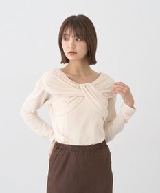 earth music&ecology リボンライクドレーププルオーバー