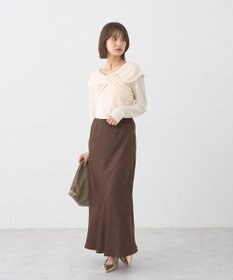 earth music&ecology リボンライクドレーププルオーバー