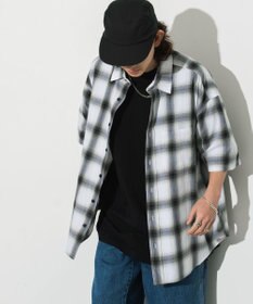 WEGO オンブレチェックシャツ（S）