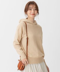 自由区 【洗える】ピュアカシミヤミルド フーディーニット