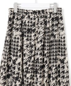 23区 S 【洗える】ハウンドトゥースアートプリント ギャザー スカート