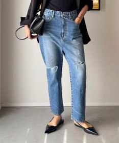 woadblue 【先行販売】SALUU サルー ストレートアンクル デニムパンツ ダメージ