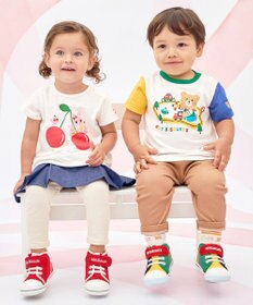 MIKI HOUSE HOT BISCUITS 【80-120cm】キャビット×さくらんぼ 半袖Tシャツ