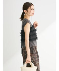 Green Parks ・ｓｗｉｎｇ　ｂｙ　ＳＥＴ２点チュールビスチェ＆フレンチＴ