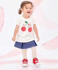 MIKI HOUSE HOT BISCUITS 【80-120cm】キャビット×さくらんぼ 半袖Tシャツ