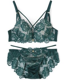 San-ai Resort（三愛水着楽園） 【WEB限定】【プチプラブラセット】純欲レーシーBIGクロスブラジャー＆ショーツセット 【northerly】