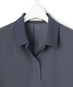 ICB 【先行予約・WEB限定】FluidBackSatin ニット衿シャツワンピース