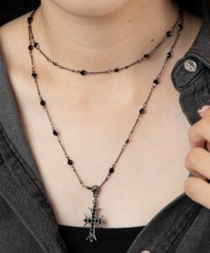 WEGO L2連デザインチェーンクロスネックレス