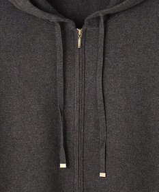 23区 L 【Lサイズ限定/洗える】ヴィスコースストレッチ ニット パーカー