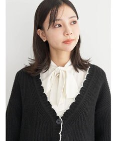 earth music&ecology スカラップニットカーディガン