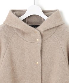 23区 ラクーンブレンドダブルフェイス ニット フーディー