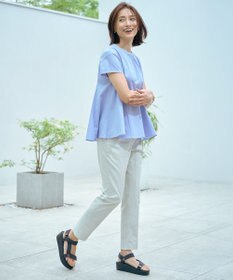 J.PRESS LADIES S 【WEB限定・洗える】ストライプジャージー フレア カットソー