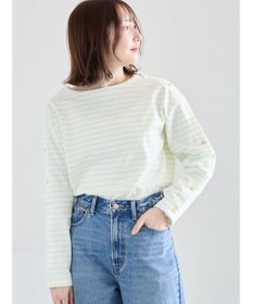 Te chichi ショルダー釦ボーダーカットソー