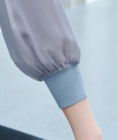 Tiaclasse L 【洗える】パフスリーブコンビカーディガン