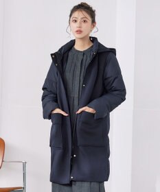 Tiaclasse ファイバーダウン×ダンボール異素材ロングコート