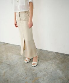 GRACE CONTINENTAL サテンストレートスカート