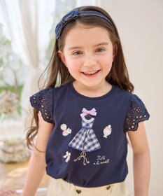 ANY KIDS ドレス アップリケ Tシャツ