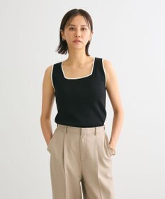 Green Parks ノースリーブスクエアニットプルオーバー