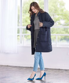 Tiaclasse ファイバーダウン×ダンボール異素材ロングコート