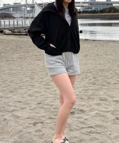 WEGO 【日焼け対策/セットアップ対応】ラッシュガードZIPパーカー