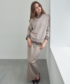 BEIGE， MONTAIGNE / イージーウエストウールロングスカート