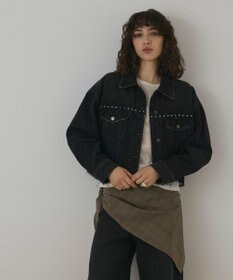 GRACE CONTINENTAL フリンジスタッズデニムジャケット
