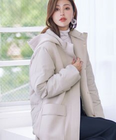 Tiaclasse ファイバーダウン×ダンボール異素材ロングコート