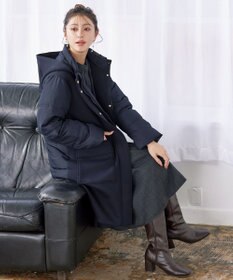 Tiaclasse ファイバーダウン×ダンボール異素材ロングコート