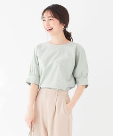 洗える】シルケットクルーネック ブラウス / any SiS | ファッション