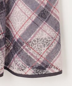 ANY SIS 【洗える】レースオンチェック スカート