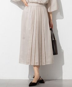 23区 L 【洗える】ソフトシアーフィルム タック スカート