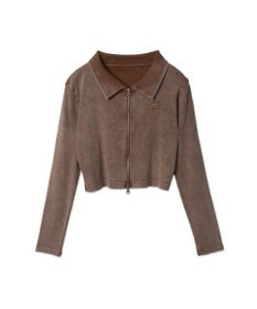 WEGO ヴィンテージウォッシュWZIPトップス