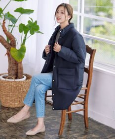 Tiaclasse ファイバーダウン×ダンボール異素材ロングコート