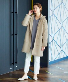 Tiaclasse ファイバーダウン×ダンボール異素材ロングコート