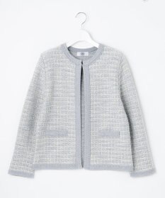 J.PRESS LADIES 【洗える】TWEED KNIT カーディガン