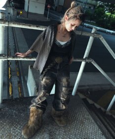 WEGO 【ユニセックス着用ITEM】ブリーチチェックロゴシャツ（SS）