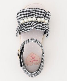 ANY KIDS パール フリル サンダル