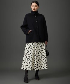 自由区 S 【SHIHOさん着用・主役級・華やか】ダルメシアンドットプリント スカート