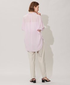 ICB L 【洗える】トリアセコットンシアー ドルマンスリーブシャツ