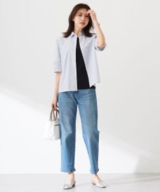 J.PRESS LADIES S 【洗える】BASIC STRETCH DENIM ボーイフィット パンツ
