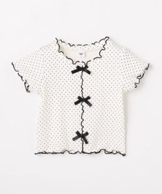 ANY KIDS 【一部店舗/WEB先行販売アイテム】ドット×リボン 半袖Tシャツ