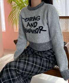 WEGO フラッフィーグラフィックちびニット