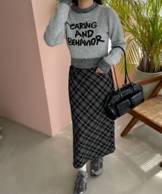 WEGO フラッフィーグラフィックちびニット